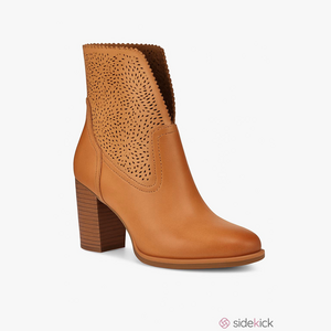 UGG Women’s Thames Seaweed Perf Sun Tan Leather Bootie Size 6